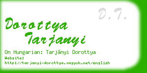 dorottya tarjanyi business card